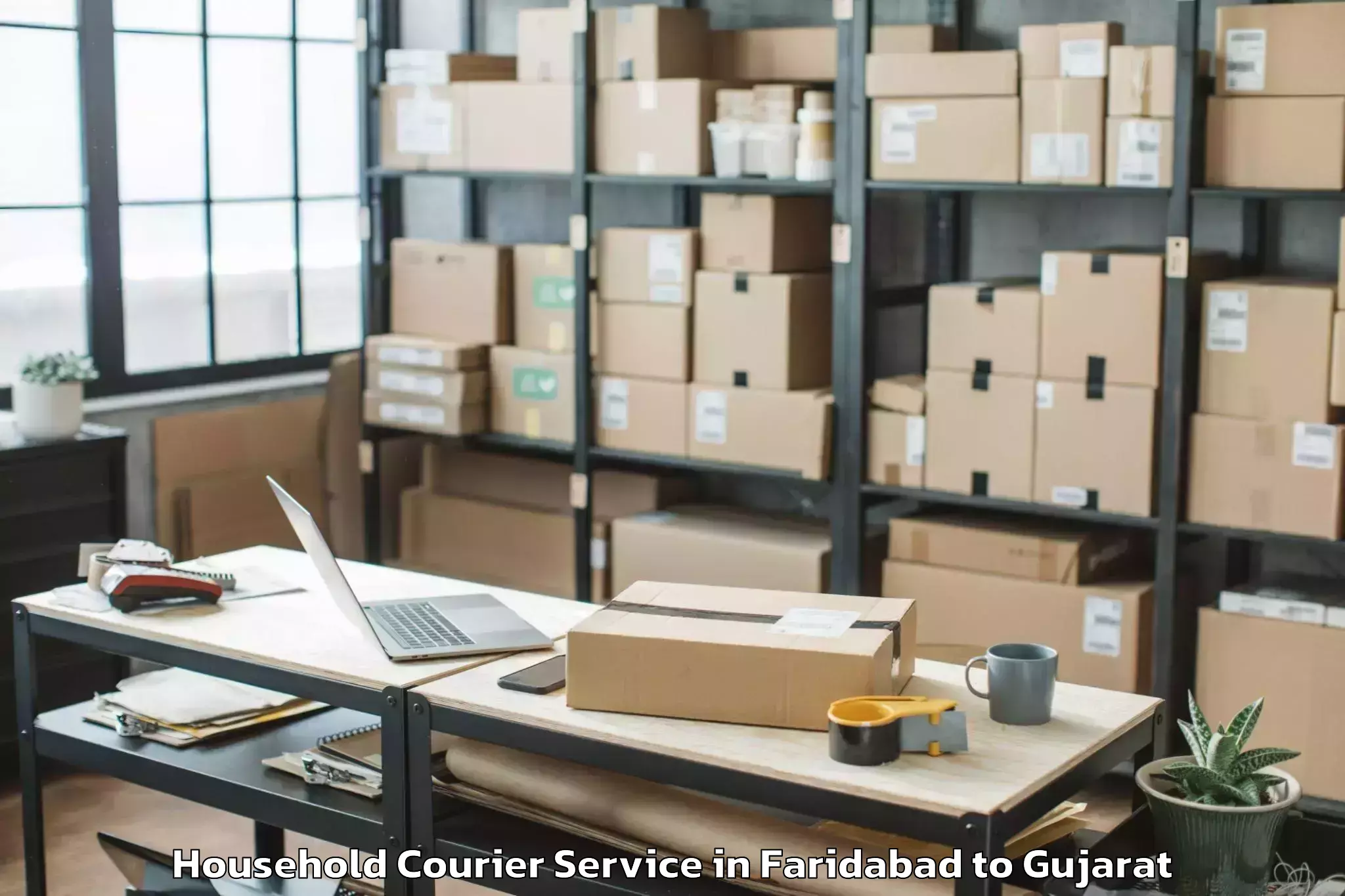 Efficient Faridabad to Lunawada Household Courier